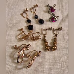 Vintage Screw Back Earrings Bundle